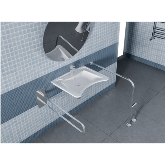 Νιπτήρας Μπάνιου ΑΜΕΑ Κρεμαστός 60x50cm Cerastyle 017100-U Λευκός